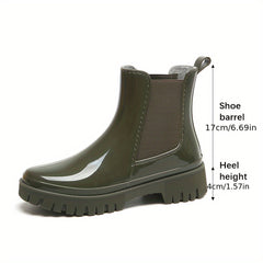 Women's Thick Bottom Waterproof Rain Boots, Slip-resistant