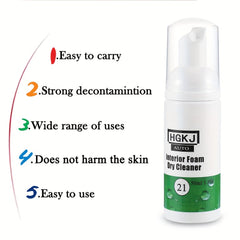 50ml Car Interior Cleaning Foam Dry Cleaner - Dashboard Sofa Stains Dust Remover