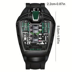 Men's Sports Quartz Watch with Silicone Strap