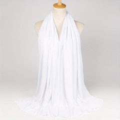 Classic Wrinkle Shawl Long Thin Sunscreen Shawl Breathable Scarf