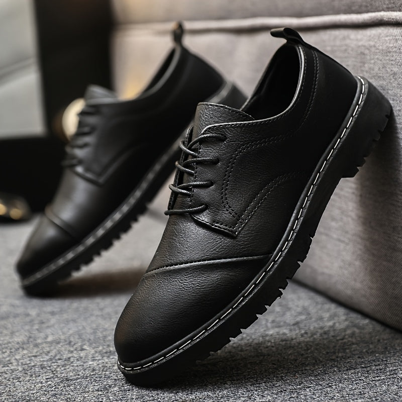 Men's Derby Shoes Lace up Front Dress Shoes For Men Office Business