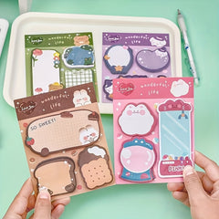 4 Pack Cartoon Sticky Notes 240 Message Stickers Students