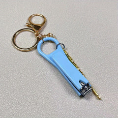 Macaroon Nail Clipper Earpick Keychain Bag Car Pendant Keyring