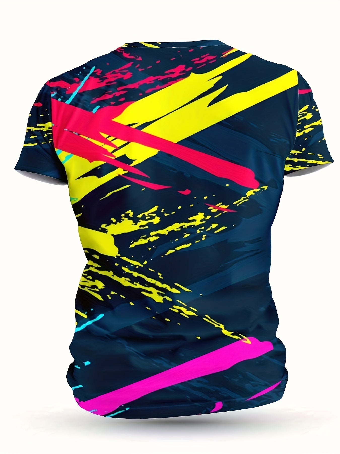 Graffiti Graphic Crew Neck Sports T Shirt Quick Drying