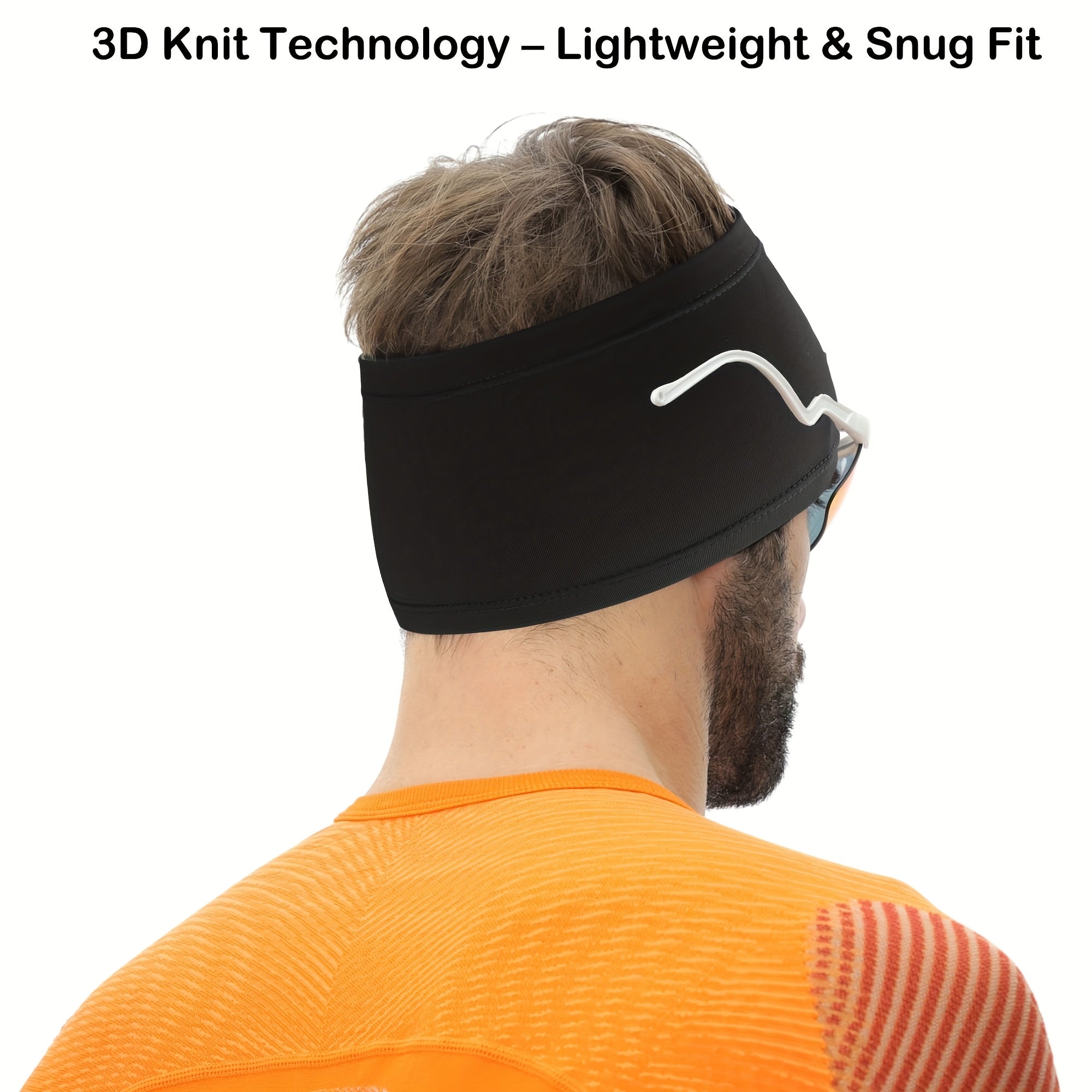 2pcs Sweat Absorbent Sports Headband for Men & Women, Elastic Yoga Running Cycli