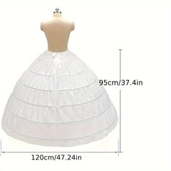 6-Steel Ring Wedding Dress Petticoat for Volume and Silhouette Enhancement