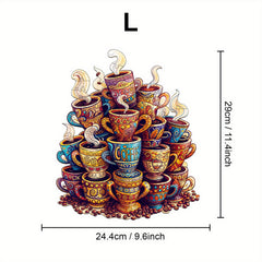 Coffee Dream Wooden Puzzle Animal & Floral Colors Adult Brain