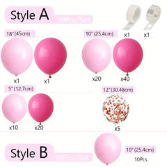 Hot Pink Balloon Garland Arch Kit for Princess Baby Shower Wedding Birthday