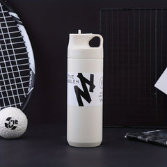 Large Capacity Leakproof Water Bottle with Straw for Outdoor Sports