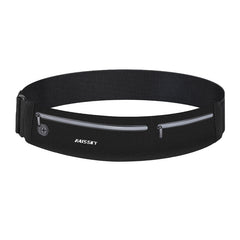 HAISSKY Sports Running Waist Bag Double Zipper Pockets