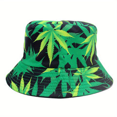 Maple Leaf Print Fisherman Hat Sunshade Sunscreen Basin Hat