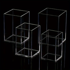 Acrylic Pen Holder Desktop Pencil Cup Organizer Clear Base