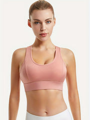 Racerback Wireless Sports Bra High Impact Push Up Tank Bra Women's Lingerie