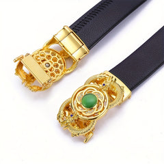 Arrival Alloy Men's Leather Belt Rhinestone Inlaid Belt Vintage Business Casual