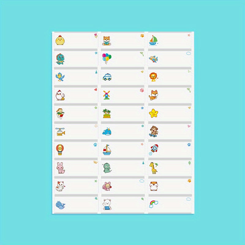 Transparent Custom Name Sticker Waterproof Office School Label
