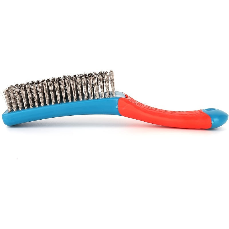 Heavy Duty Wire Brush with Plastic Handle - Stainless Steel Bristles
