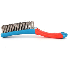 Heavy Duty Wire Brush with Plastic Handle - Stainless Steel Bristles