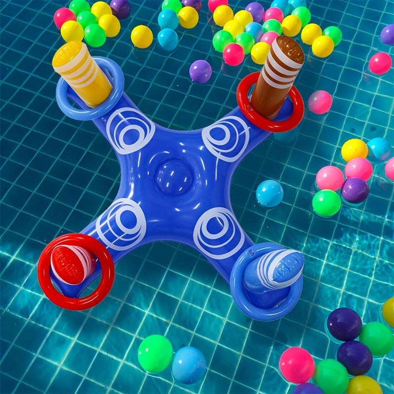 Inflatable Pool Ring Toss Game for Kids - Ideal for Pool Parties and Outdoor Fun