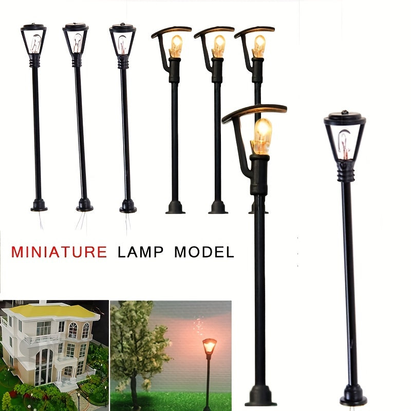 5pcs Model Street Light Building Sand Plate Mould Dollhouse Decoration