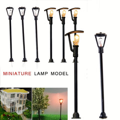 5pcs Model Street Light Building Sand Plate Mould Dollhouse Decoration