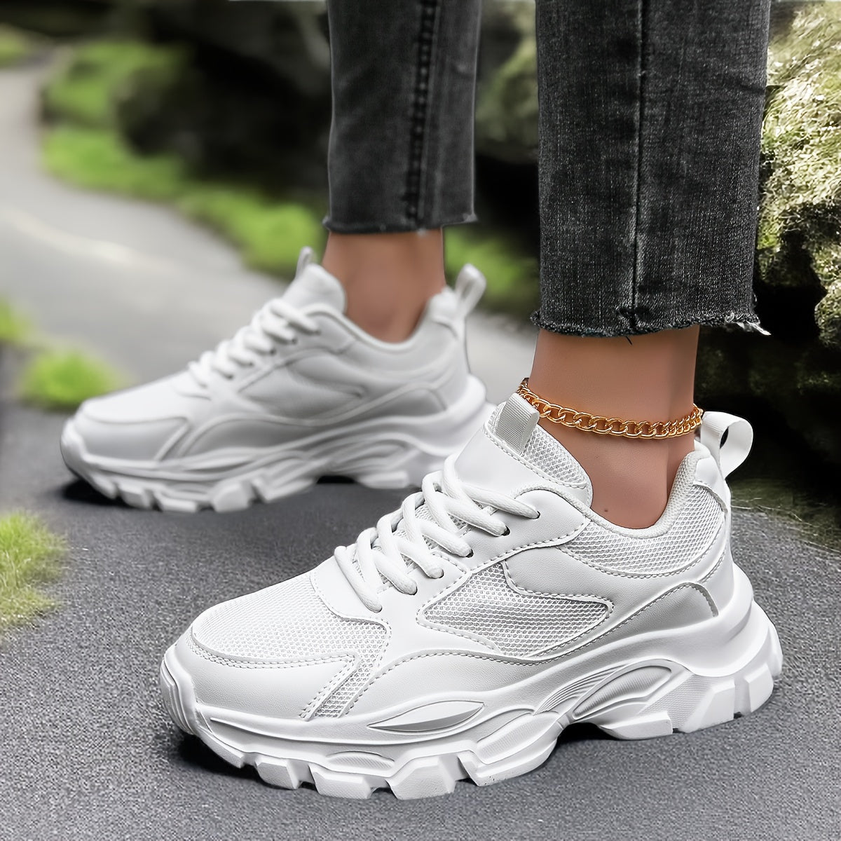 Women's Lace Up Lightweight Sports Running Shoes
