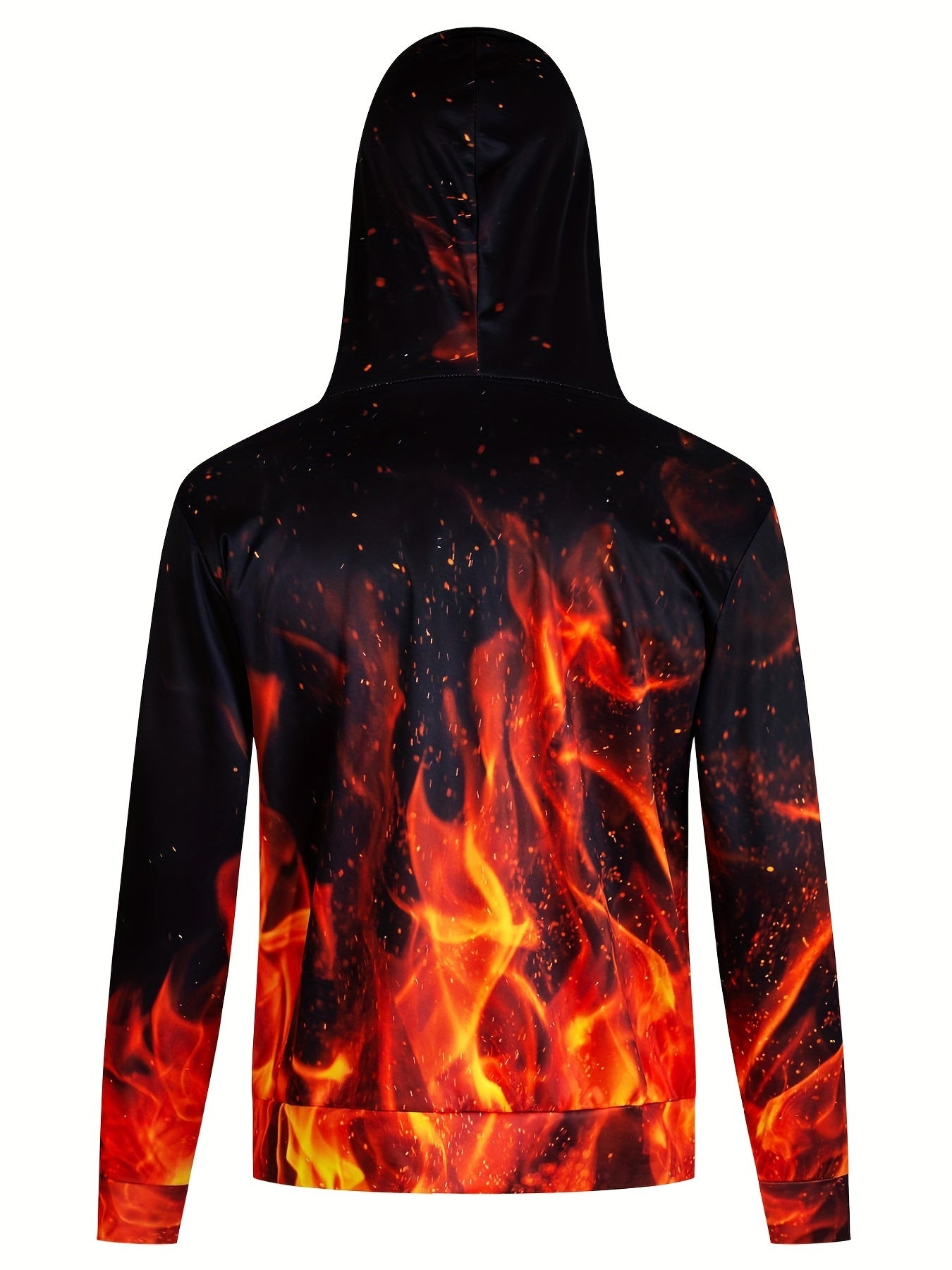 Men's 3D Flame Graphic Hoodie Hooded Sweatshirt For Outdoor