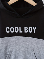 Boy's Clash Outfit 2pcs Hoodie & Sweatpants Set BOY Print