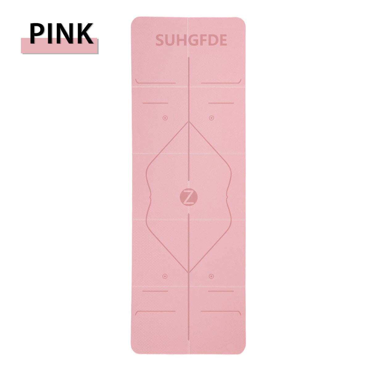 Foldable TPE Yoga Mat with Body Line, Non-slip Fitness Mat