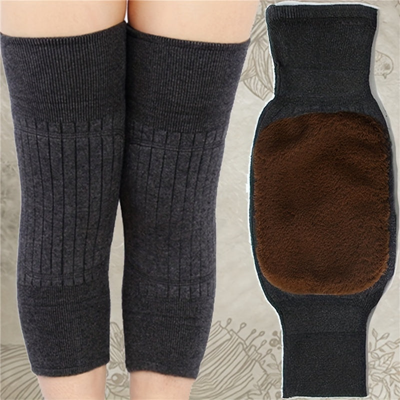 2pcs Cashmere Knee Pads Winter Warm Thick Wool Knee Protection