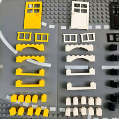 Particle Building Blocks Door Window Accessories Creative Puzzle 6 Sets Bags