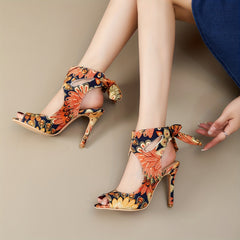 Women's Tribal Style Lace Up Slingback Sandals