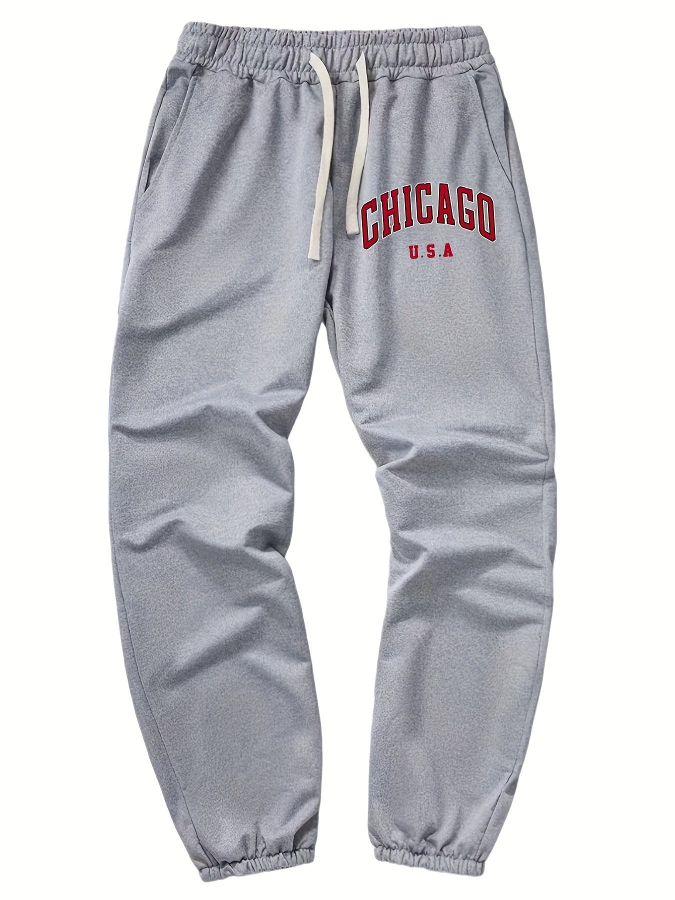 Chicago Men's Drawstring Sweatpants with Pockets