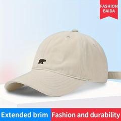 Unisex Sunshade Quick Drying Baseball Cap Bear Embroidery