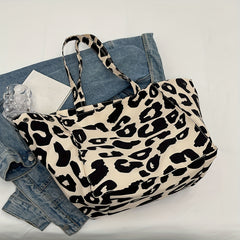 Leopard Tote Bag Large Capacity Shoulder Bag