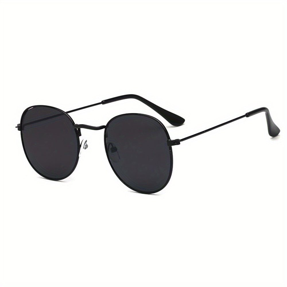 Round Metal Sunglasses Anti Glare Glasses UV400