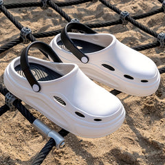 Men's Platform Clogs Hollow Out Garden Shoes