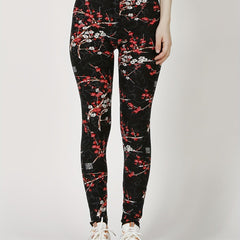 Floral Print Skinny Leggings Women's Stretchy Leggings