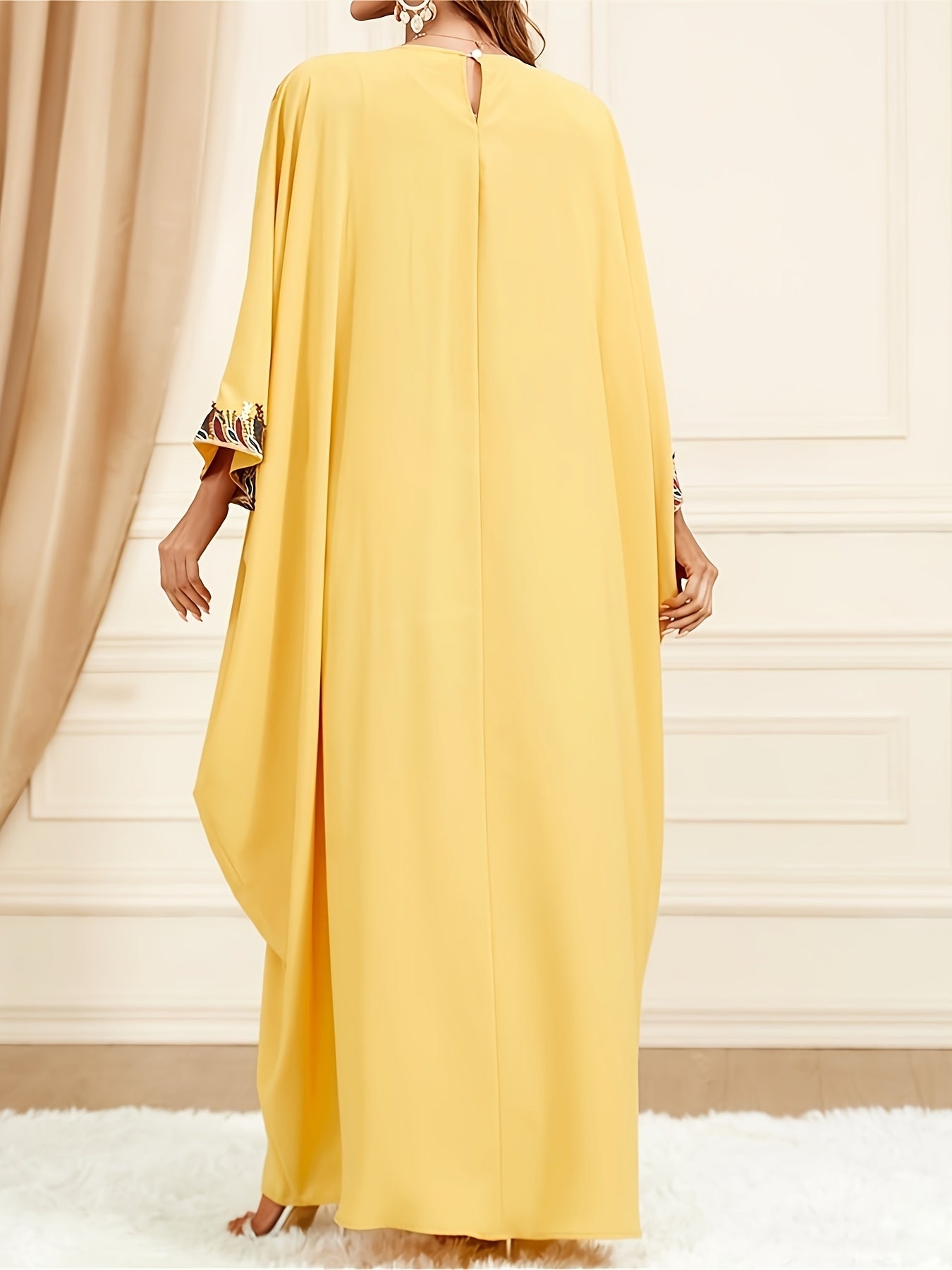 Floral Batwing Maxi Dress