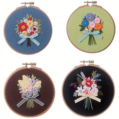 Embroidery Material Bag for Beginners DIY Flower Embroidery