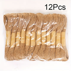 12pcs Colorful Hemp Rope DIY Handwoven Photo Clip Jute Rope 1mm 10m