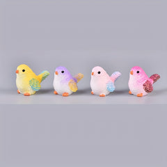 4pcs Bird Ornaments Micro Landscape Resin Crafts Diy