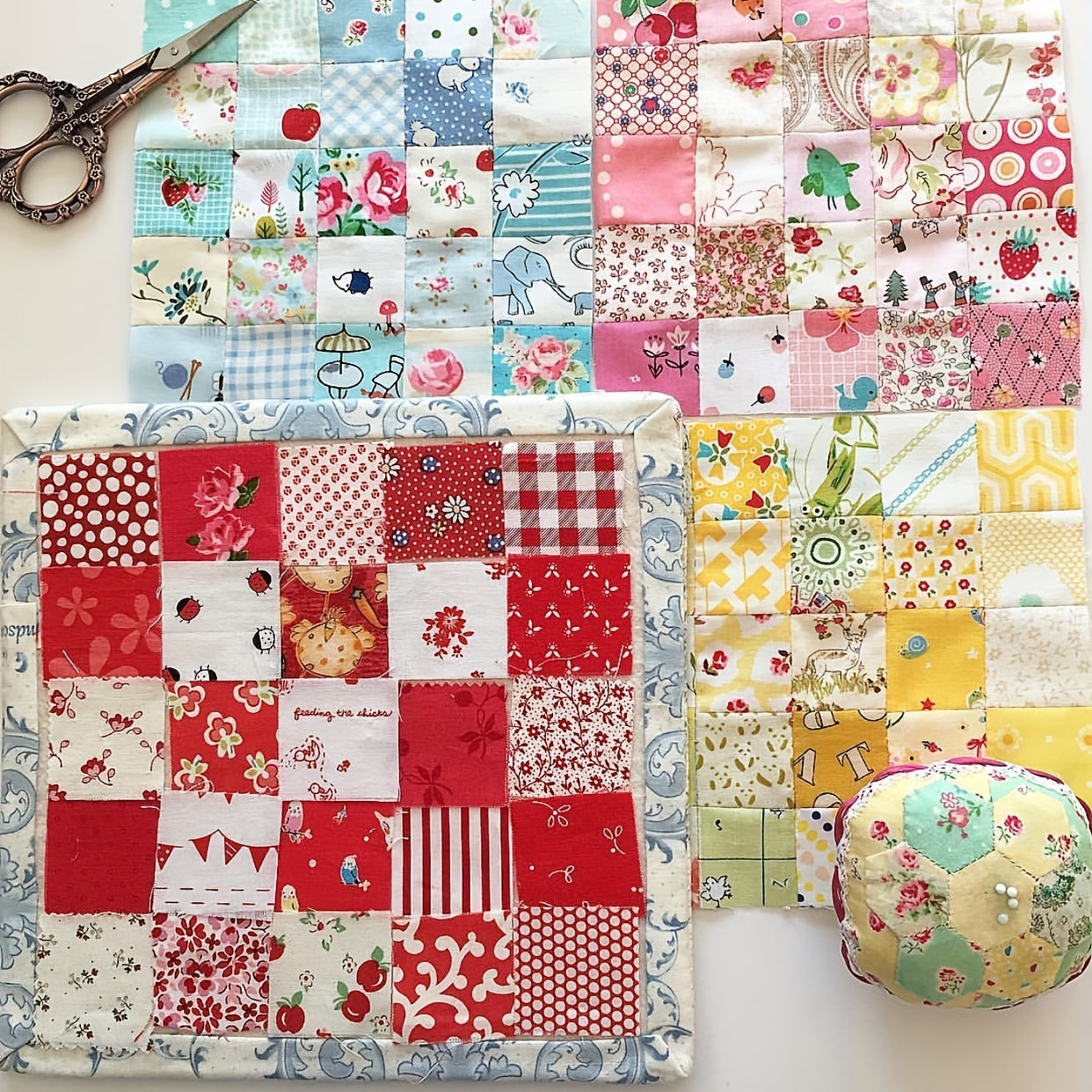 50Pcs Floral Cotton Fabric Bundle for DIY Craft Doll Clothes Sewing Patch