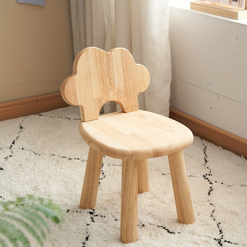 Small Cloud Stool Solid Wood Shoe Changing Stool