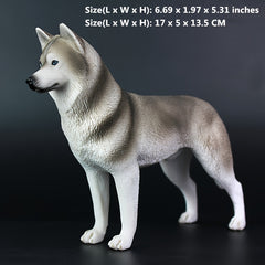 Siberian Husky Dog Figurine Realistic Plastic Animal for Collection