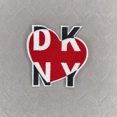 Striped Shield & Red Love Letters Embroidery Pins Set