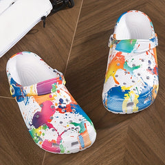 Women's Graffiti Pattern Clogs Casual Garden Shoes