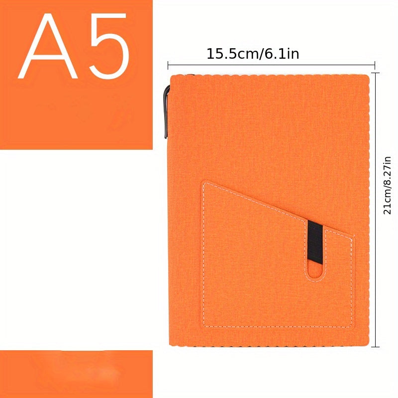 A5 Pocket Faux Leather PU Notepad for Students