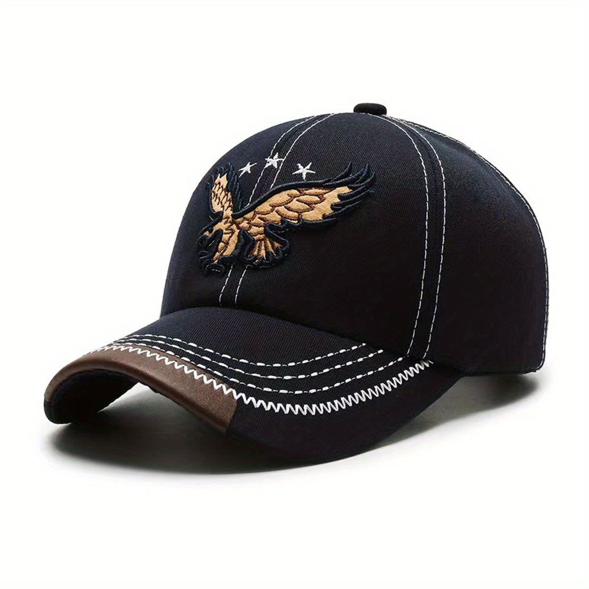 Eagle Embroidery Unisex Baseball Cap Dad Hats Adjustable
