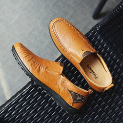 Men's Casual Formal Slip On PU Shoes Driving Shoes With Breathable Sole