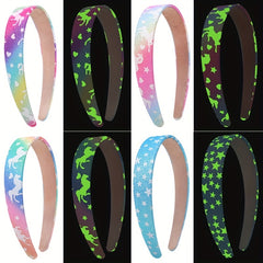 Y2K Gradient Headband Rainbow Glitter Unicorn Hair Band